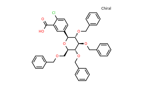 2-Chloro-5-[(2S,3S,4R,5R,6R)-3,4,5-tris(benzyloxy)-6-[(benzyloxy)methyl]oxan-2-yl]benzoic acid