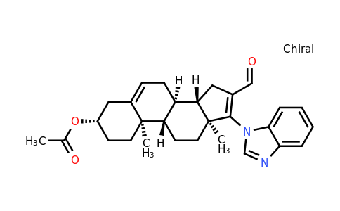 (3S,8R,9S,10R,13S,14S)-17-(1H-benzo[d]imidazol-1-yl)-16-formyl-10,13-dimethyl-2,3,4,7,8,9,10,11,12,13,14,15-dodecahydro-1H-cyclopenta[a]phenanthren-3-yl acetate