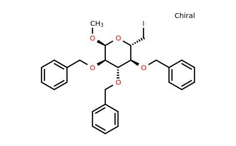 (2S,3S,4S,5R,6S)-3,4,5-tris(benzyloxy)-2-(iodomethyl)-6-methoxytetrahydro-2H-pyran