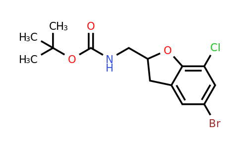 872518-71-3 | tert-Butyl ((5-bromo-7-chloro-2,3-dihydrobenzofuran-2-yl)methyl)carbamate