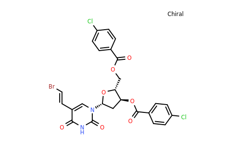 (2R,3S,5R)-5-(5-((E)-2-bromovinyl)-2,4-dioxo-3,4-dihydropyrimidin-1(2H)-yl)-2-(((4-chlorobenzoyl)oxy)methyl)tetrahydrofuran-3-yl 4-chlorobenzoate