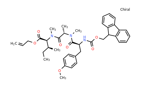 878626-70-1 | Allyl N-(N-((S)-2-((((9H-fluoren-9-yl)methoxy)carbonyl)amino)-3-(4-methoxyphenyl)propanoyl)-N-methyl-L-alanyl)-N-methyl-L-isoleucinate