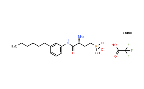 (S)-3-amino-4-(3-hexylphenylamino)-4-oxobutylphosphonic acid (TFA salt)